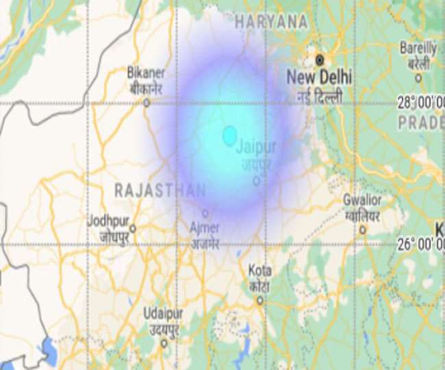 Earthquake in Rajasthan: राजस्थान के जयपुर में भूकंप के झटके, रिएक्टर स्केल पर तीव्रता 3.8 मापी गई